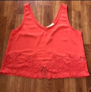 Elodie Floral Embroidery Crop Top Size Large.